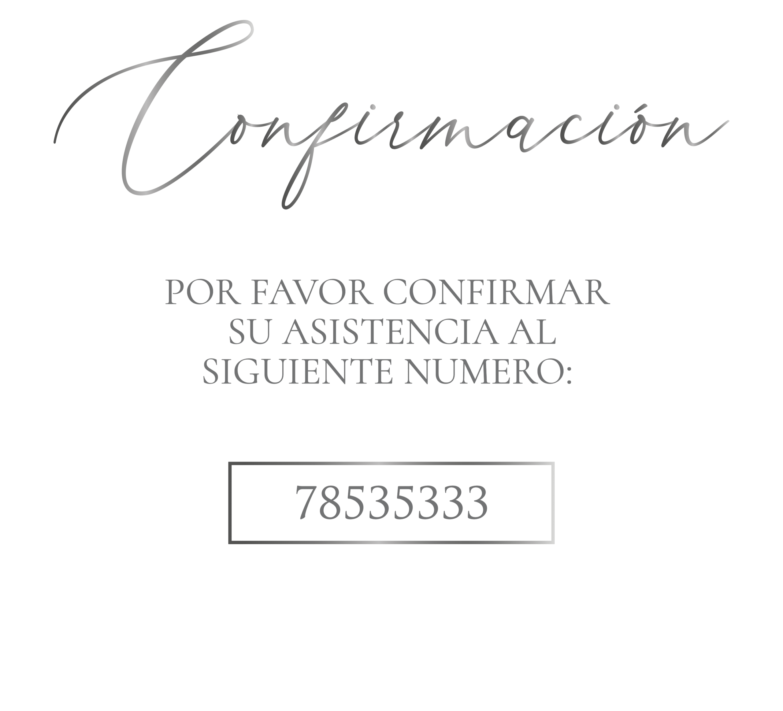 Invitación confirmación