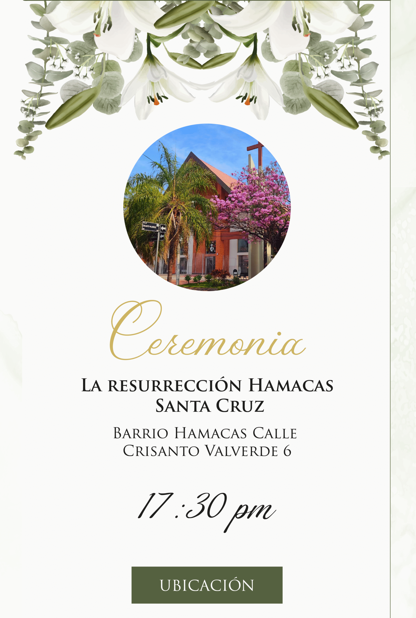 Ubicación de la ceremonia